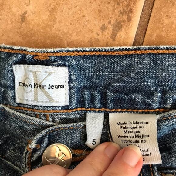 Vintage 4 Calvin Klein True Boot Cut raw hem short low rise - Picture 4 of 6